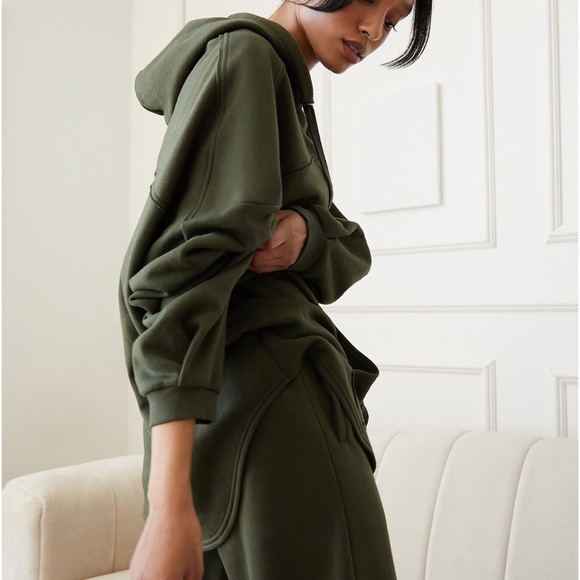 Savage X Fenty Deep Forest Green Longsleeve Oversized Pullover Xssential Hoodie - Picture 2 of 16